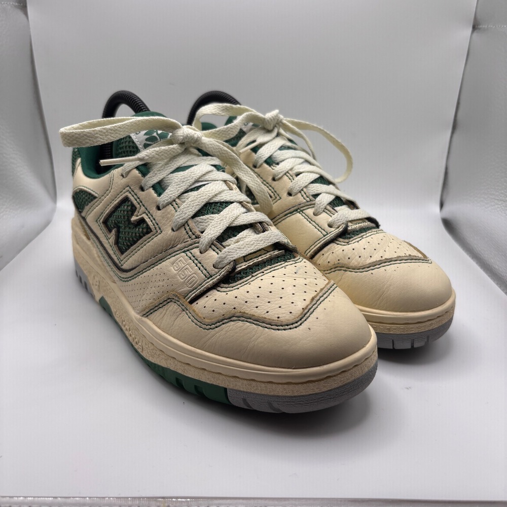 Aime Leon Dore x New Balance 550 Green Cream Sneakers Women Sz 7.5 CIB BB550AY1